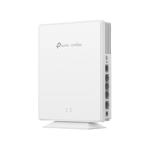 Punto de Acceso GPON Omada / WiFi 6 AX1800 / 1 puerto GPON / 1 Puerto FXS / 4 Puertos 10/100/1000 RJ45 / Wi-Fi 6 AX1800 / Mesh Omada / Configuración por Controlador o Stand-Alone / Para Montaje en Escritorio-Pared