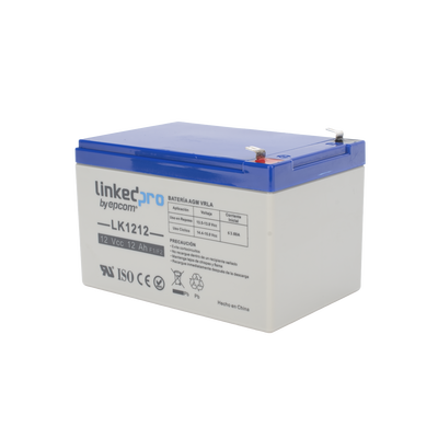 Batería de respaldo 12 V | 12 Ah | AGM | Especial para Seguridad Electrónica | UPS | Sistemas de Emergencia | Vida útil 5 años | Terminales F1 + Adaptador F2 - Image 3