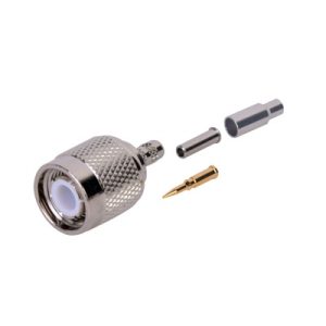 Conector TNC Macho de Anillo plegable  para cables RG-174/U, BELDEN 8216.
