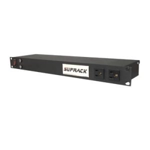 Tomacorriente de 10 contactos para 120 Vca con Supresor de picos tipo "A" de 40 kA, Diseñado para Montaje en Rack de 19".