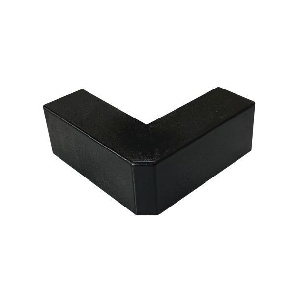 Esquinero Exterior Color Negro de PVC Auto Axtinguible, Para Canaleta TMK-1720-N-CC (5210-02003)