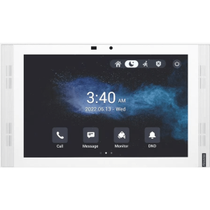 MONITOR COLOR BLANCO DE 10" IPS LCD / CERTIFICADO POR GOOGLE PLAY STORE / ANDROID 12 OS / WI-FI 6 / POE /  SIP / ENTRADAS DE ALARMA / ADMINISTRACIÓN 100 EN LA NUBE