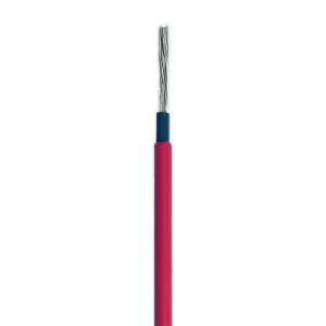 Cable Fotovoltaico Rojo / Cobre Estañado / 6 mm² (10 AWG) / 2000V / Rollo 50m / UL 4703 y TUV