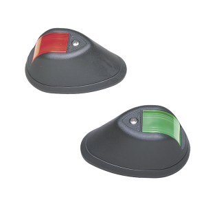 Set de Luces de Navegación Verticales Rojo / Verde con Carcasa en Color Negro para Embarcaciones a Motor de Menos de 20 Metros