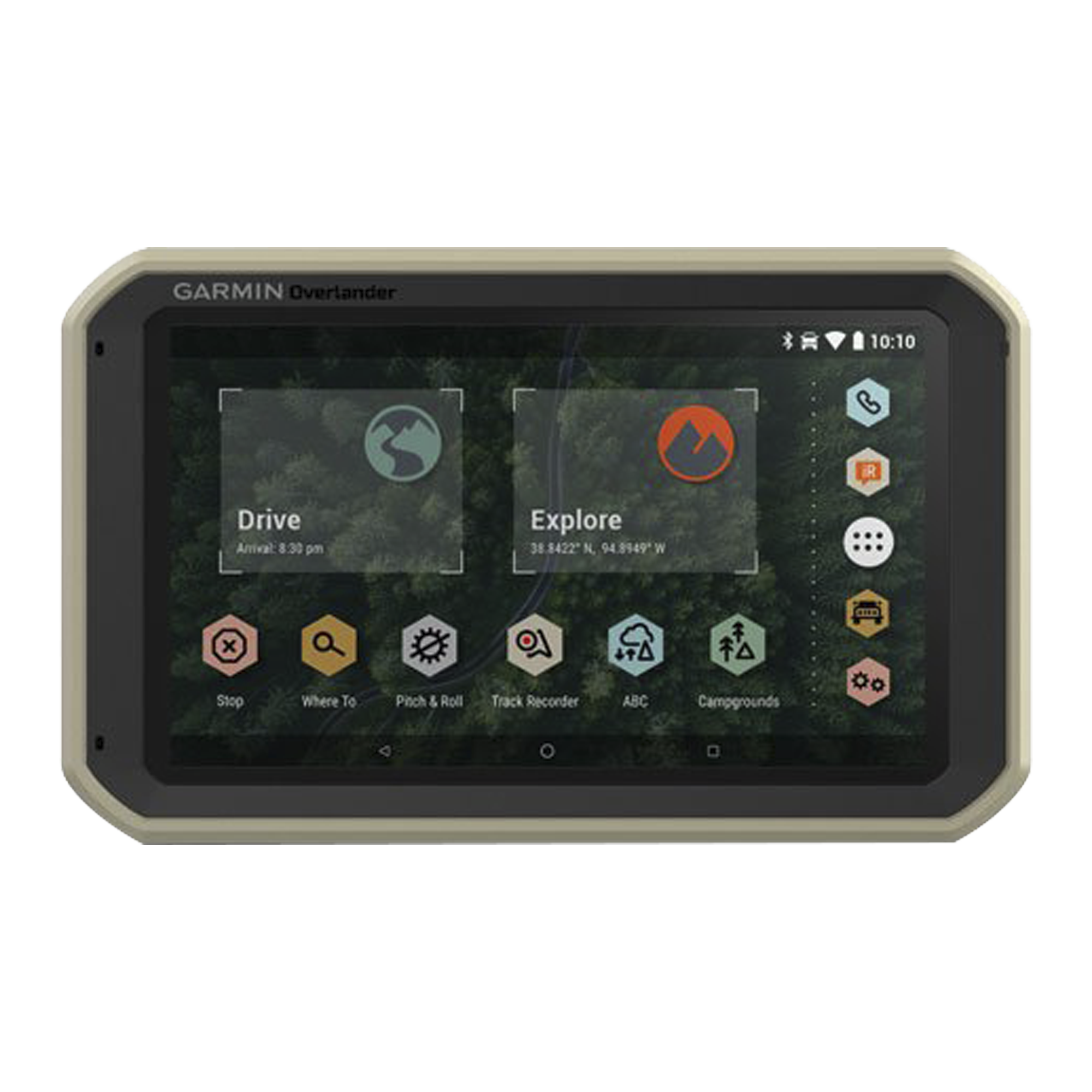 Navegador Overlander, pantalla táctil de 7 pulgadas bajo Estándar Militar 810