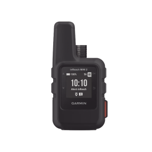 GPS portátil inReach® Mini 2 / Pantalla Monocroma Transflectiva 23 x 23 mm / Resolución 176 x 176 píxeles / Batería Recargable de Iones de Litio / Autonomía Hasta 14 Días / Resistencia al Agua IPX7 / Conectivi