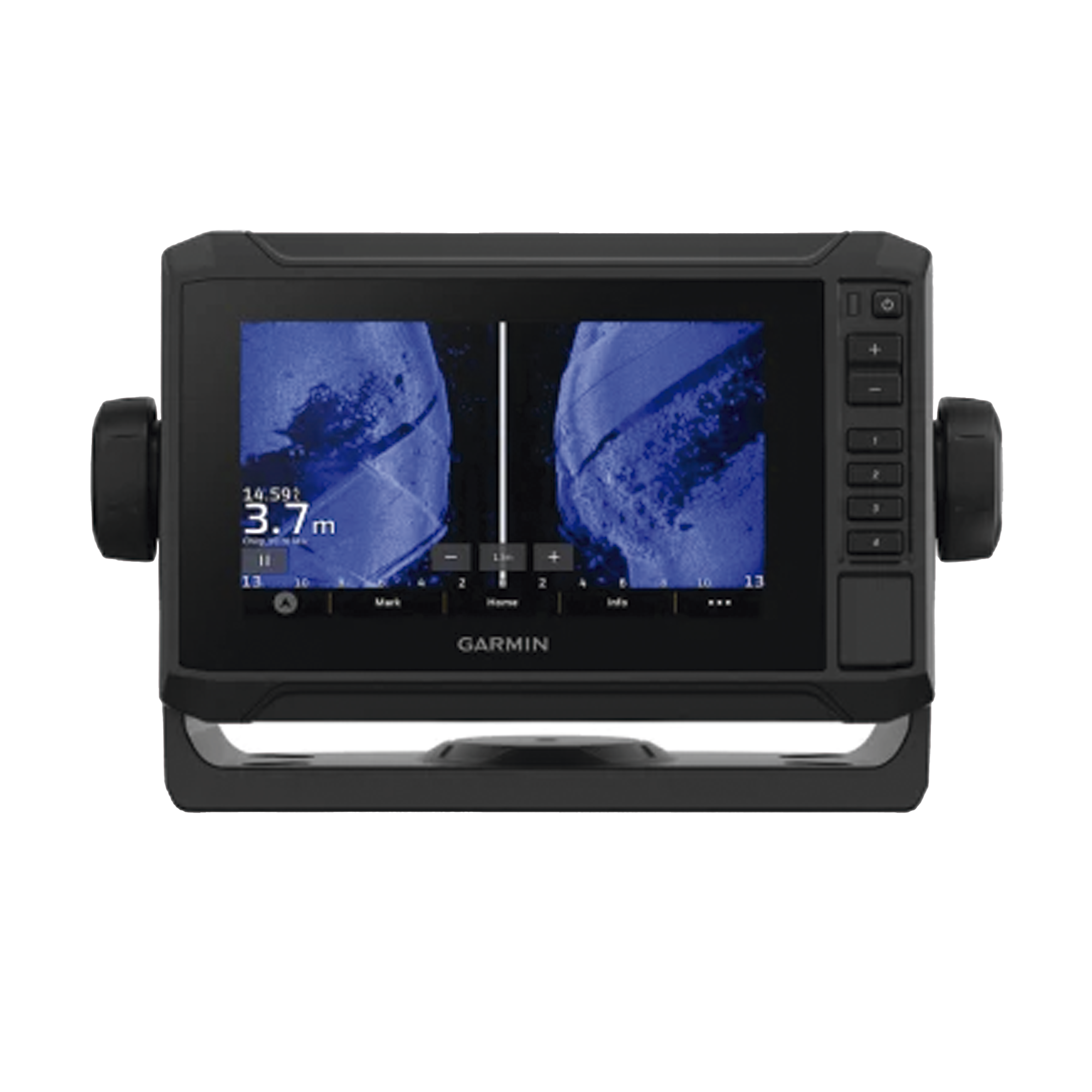 ECHOMAP UHD2 62sv con mapa base precargado, sonda SIDEVÜ, CLEARVÜ Y CHIRP tradicional, puerto de conexión a NMEA 2000. Incluye transductor GT54UHD-TM,