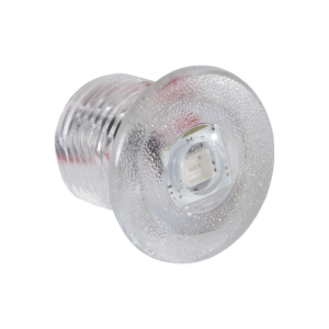 Luz led marina de cortesía serie Newt, emite luz de color rojo de 45 lúmenes, para uso exterior e interior, fabricado bajo norma de protección IP67.