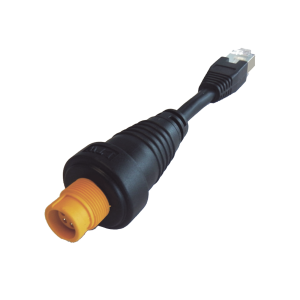 Adaptador Ethernet RJ45 / Conector Redondo Amarillo / Compatible con NSO evo2 y Zeus2