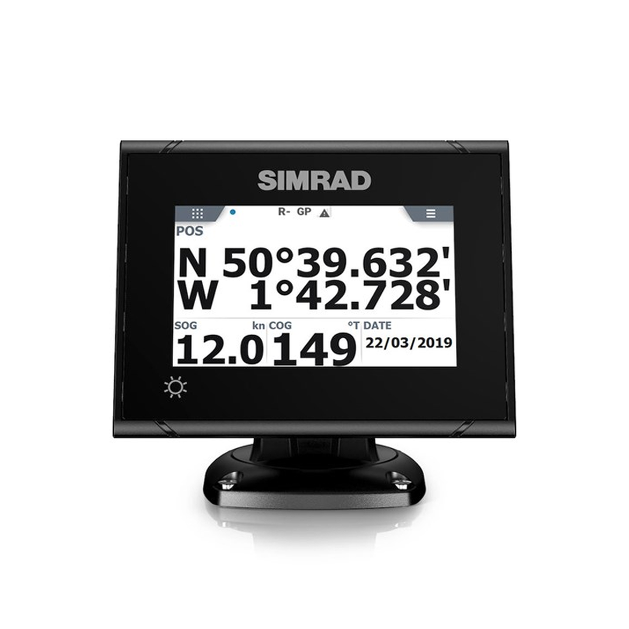 Sistema GPS Simrad P2005 con Antena GS70 / Pantalla Táctil a Color 5 Pulgadas / GPS + GLONASS / Navegador y Brújula GPS / Compatible con Radar, ECDIS y Autopiloto / Conexión Directa con Antena / Escalable con MX Junction Box
