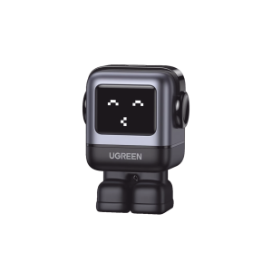 Cargador Mini GaNRobot 30W serie UNO | 1 USB-C de Carga Rápida | Tecnología GaN II | Multiprotocolo PD/QC/SCP/FCA | Carga Inteligente | Pantalla LED | Zapato Magnético Extraíble | Thermal Guard | Color Negro.