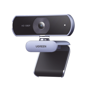 Cámara Web HD con Micrófono Integrado | Resolución 1080P@30FPS | Micrófonos Duales Integrados | Cancelación de Ruido | Corrección de Luz Automática | Vista Amplia de 85° | Rotación Flexible de 36