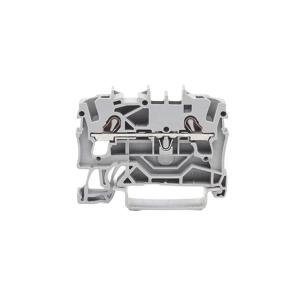 Borna de paso para 2 conductores; 2,5 mm²; Apropiado para aplicaciones Ex e II; Marcaje lateral y central; para carril DIN 35 x 15 y 35 x 7,5; Push-in CAGE CLAMP®; 2,50 mm²; gris