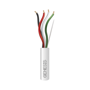 Bobina de 305 Metros / Cable de Cobre / 4 x 18 AWG / Riser / Color Blanco / Para Aplicaciones de Alarmas de Intrusión/Control de Acceso/ Automatización / Interfonos y Tv Porteros