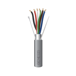 Bobina de 305 Metros de Cable / 6 x 22 AWG Blindado / Riser / Color Gris / Para Aplicaciones de Audio, Seguridad y Control