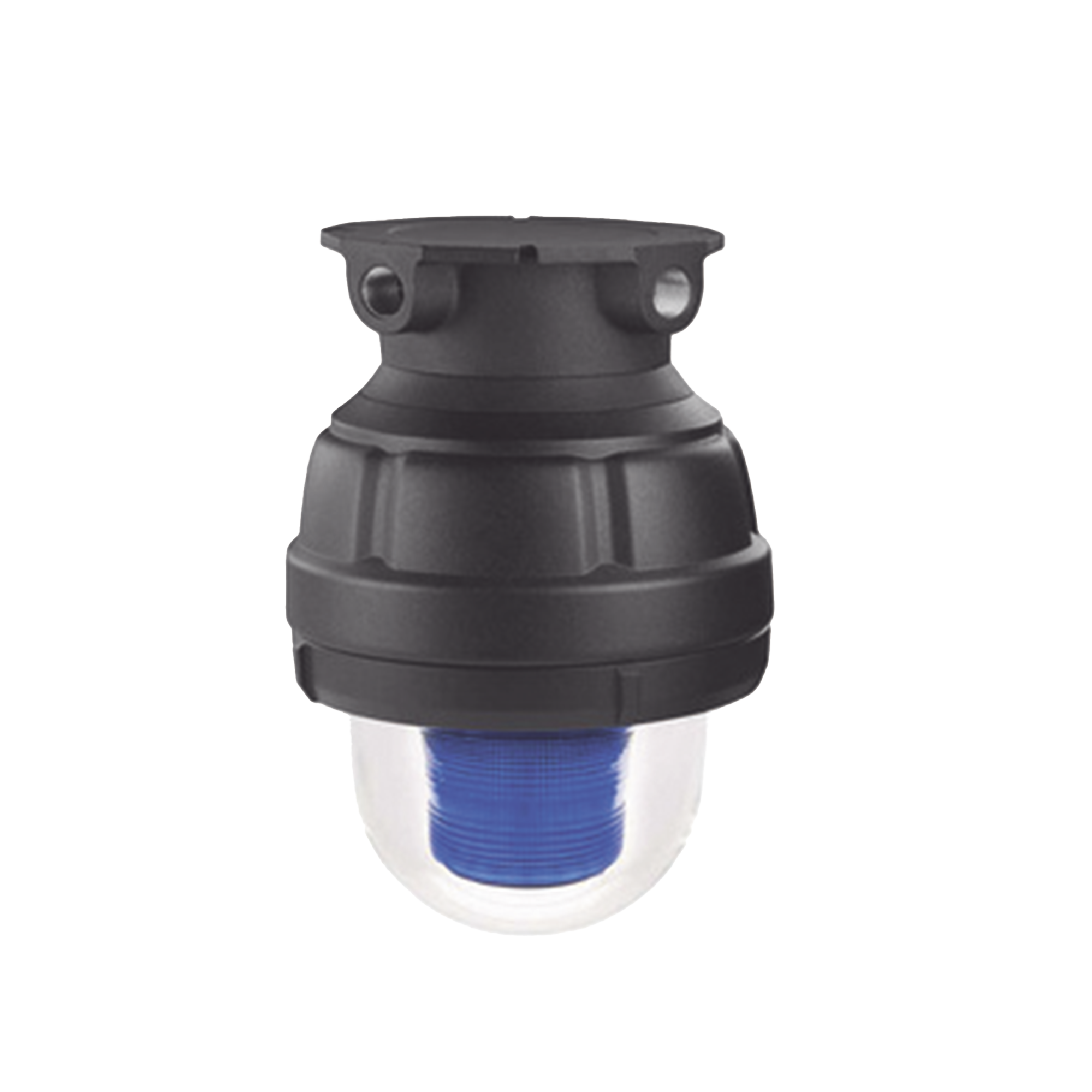 Luz de advertencia LED a prueba de explosión adecuado para su uso en Clase I, Div. I, Grupos C y D; Clase I, Div. 2, Grupos A, B, C y D; Clase II, Div. 1, Grupos E, F y G; Clase III, color Azul, 24 VCD