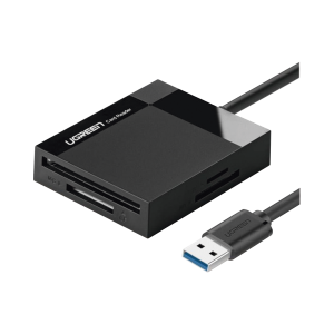 Lector de Tarjetas USB-A 3.0 a CompactFlash (CF)/ MemoryStick (MS)/ TransFlash (TF)/ SecureDigital (SD) | 4 en 1 | 5Gbps | Hasta 2TB | Soporta Windows/Mac OS/Linux/Android | Lectura de tarjetas simultánea | Cable de 15cm.