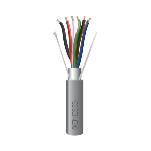 Bobina de 305 Metros de Cable 6 x 22 AWG / Blindado / Plenum de Color Gris / Aplicaciones de Audio, Seguridad y Control