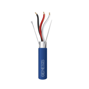 Bobina de 305 Metros de Cable 3 x 18 AWG / Plenum / BLINDADO / Tipo FPLP, CMP, CL3P / Color Azul / Para Aplicaciones en Sistemas de Seguridad, Audio, Control y otras Aplicaciones