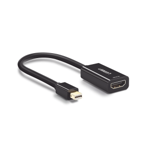 Convertidor Mini Display Port a HDMI / 4K@30Hz / Thunderbolt / Blindaje interno múltiple / Carcasa ABS / Longitud de 25 cm