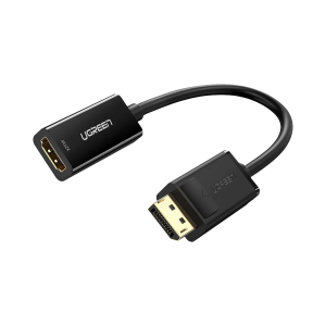 Convertidor DisplayPort a HDMI 4K| 3D | HDR | Blindaje interno | Botón Liberador | Carcasa de ABS | Plug & Play | CE, FCC, RoHS | Cable de 25 cm.