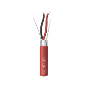 Bobina de 305 Metros de Alambre / 2 x 18 AWG / Riser / BLINDADO / Tipo FPLR / Color Rojo / Para Aplicaciones en Sistemas de Detección de Incendio y Sistemas de Evacuación
