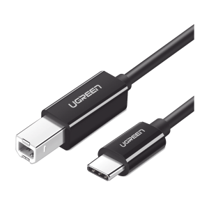 Cable de Impresora o escáner USB-C | 1m (6 pies) | USB Tipo C a USB 2.0 Tipo B | Soporta Thunderbolt 3 | Alta velocidad | DAC | Compatible con Brother HP, Canon, Lexmark, Epson, Dell, Xerox, Samsung, etc.