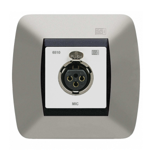 CONEXIÓN CAJA 60 MM. XLR HEMBRA DE PARED. BLANCO.