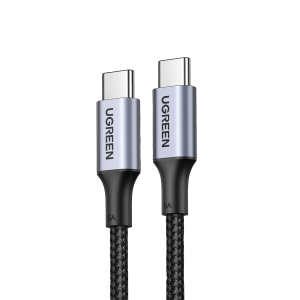 Cable USB-C a USB-C | 2 Metros | Carga Rápida de hasta 100W | Transferencia de datos 480 Mbps | PD3.0 | QC4.0/3.0/2.0 | FPC | AFC | Protección Integrada| Caja de Aluminio | Nylon Trenzado | Amplia Compatibilidad | Color Negro.