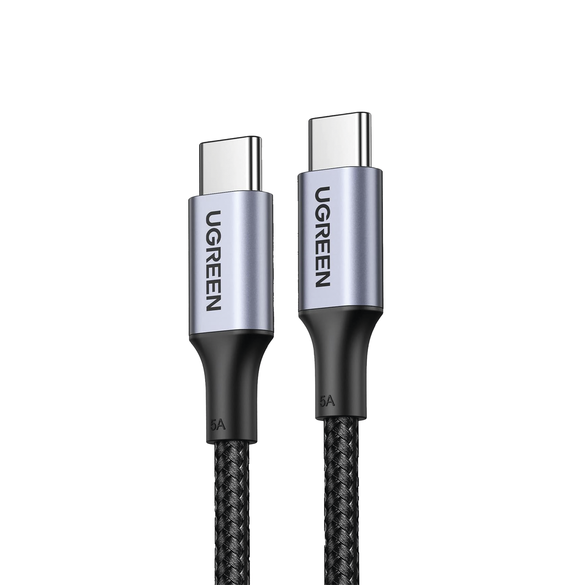 Cable USB-C a USB-C | 2 Metros | Carga Rápida de hasta 100W | Transferencia de datos 480 Mbps | PD3.0 | QC4.0/3.0/2.0 | FPC | AFC | Protección Integrada| Caja de Aluminio | Nylon Trenzado | Amplia Compatibilidad | Color Negro.