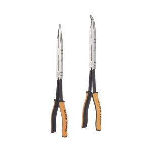 Juego de 2 Pinzas de Punta Doblada y Punta de Aguja de Gran Alcance 33 cm