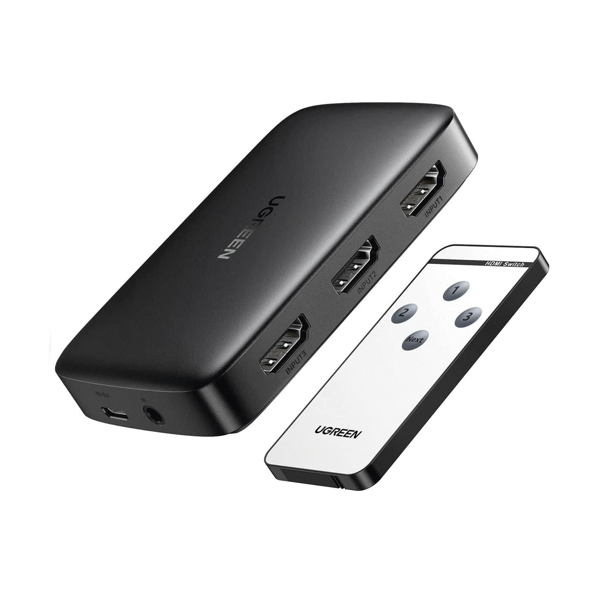 Conmutador HDMI (Switch) 4K@30Hz | 3 Entradas a 1 Salida | 3D | Transmisión Estable | Incluye Control Remoto | Receptor de Infrarrojos | Indicador LED | Chip Inteligente | Incluye Cable Micro USB para Alimentación.