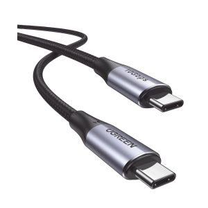 Cable USB-C a USB-C 3.2 Thunderbolt | 1 Metro | 240W | 10 Gbps | 480 Mbps | Soporta Video 4K@60Hz| Chip E-Market Inteligente | Carcasa de Aluminio | Nylon Trenzado | Blindaje de 4 capas.
