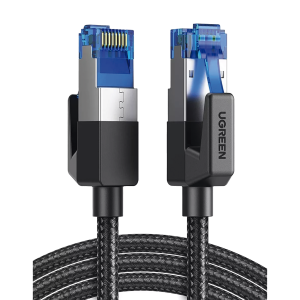 Cable Ethernet Cat8 CLASS�?�F/FTP Redondo con Malla de Nylon 1 Metro