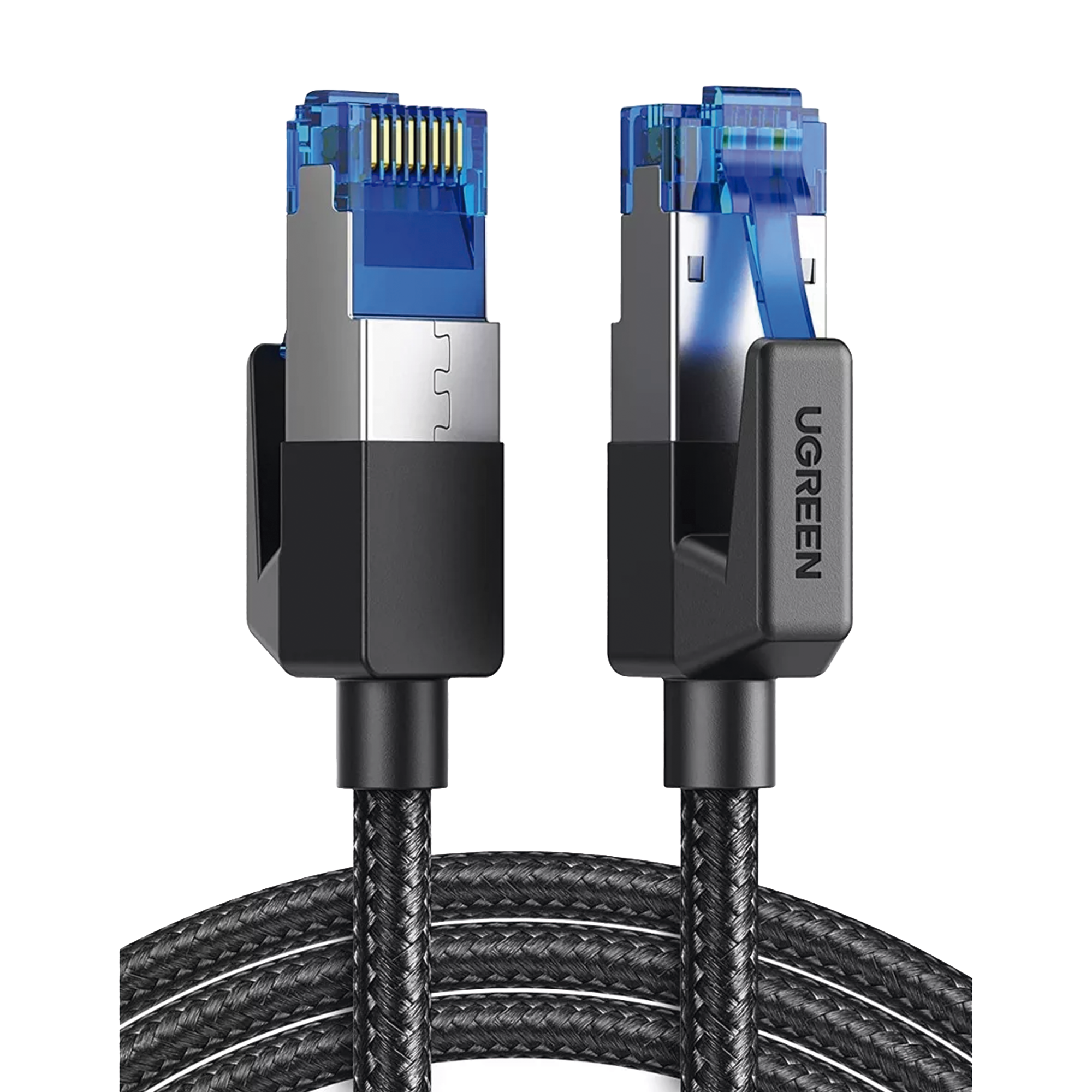 Cable Ethernet Cat8 CLASS�?�F/FTP Redondo con Malla de Nylon 1 Metro