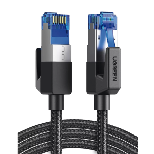 Cable Ethernet Cat8 CLASS�?�F/FTP Redondo con Malla de Nylon 5 Metros