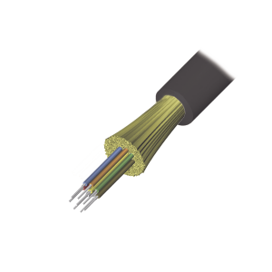 Cable de Fibra Óptica de 6 hilos, Interior/Exterior, Tight Buffer, No Conductiva (Dieléctrica), LS0H, Multimodo OM4 50/125 optimizada, 1 Metro