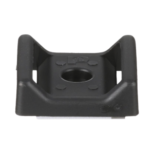 Sujetador Para Cable, con Adhesivo, 28.5 x 28.5 mm (1.12 in x 1.12 in), Color Negro, Paquete de 100pz