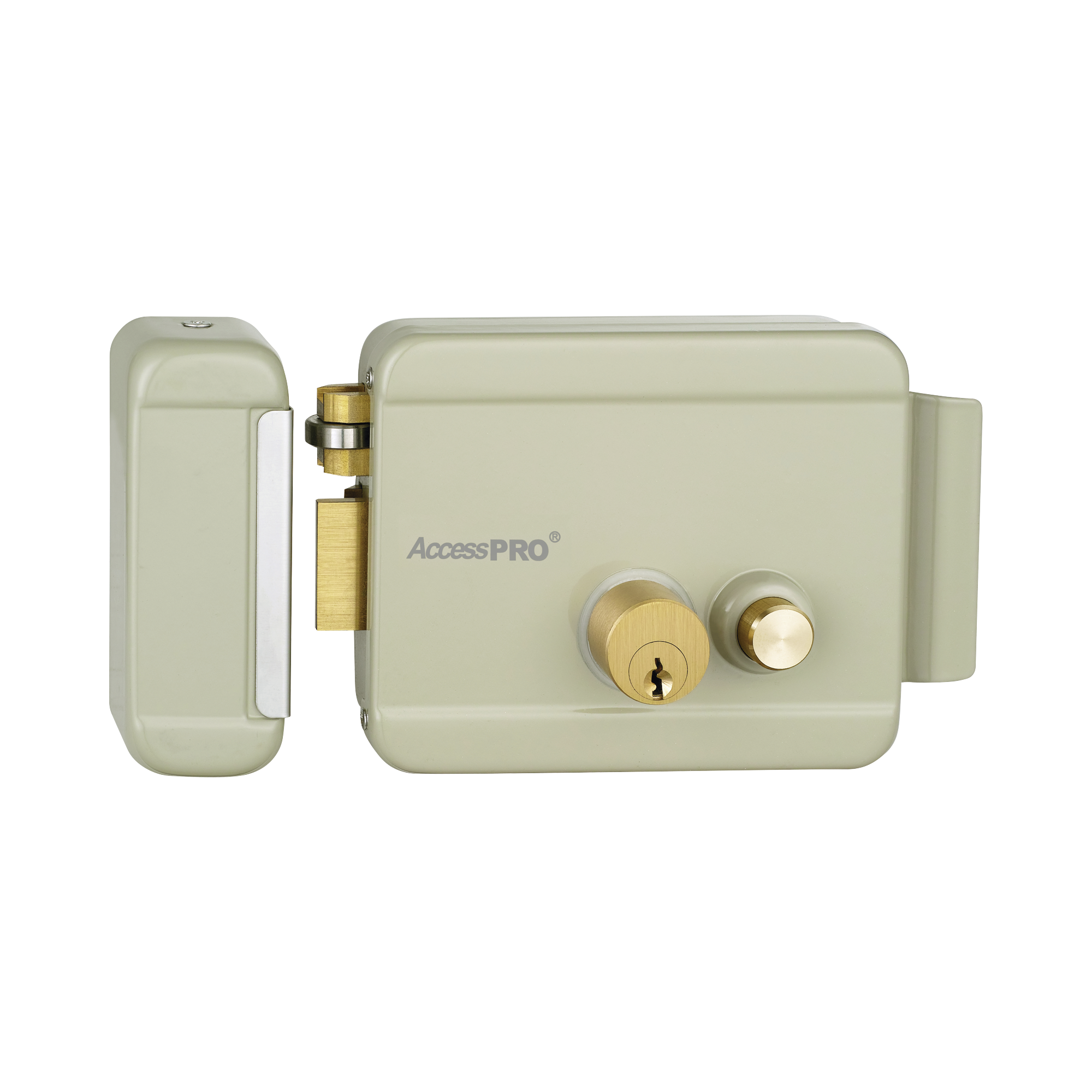 Cerradura Eléctrica con Botón de Salida / Incluye Llave  / Exterior / Izquierda