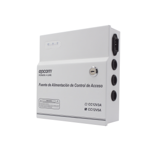 Fuente de Alimentación / 1 Salida 11-15 Vcc / 5 A / Temporizador Integrado / Con Capacidad de Batería de Respaldo / Requiere Batería / Aplicaciones en sistemas de control de Acceso
