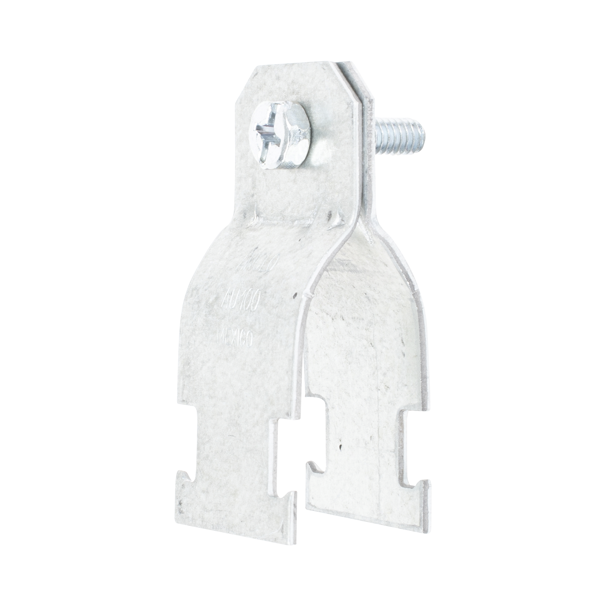 Abrazadera Unicanal para Conduit Pared Gruesa  y PVC de  1/2" (13 mm).