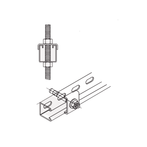 Tope Unicanal "U" para Tornillo de 3/8" ( 9.5 mm ).