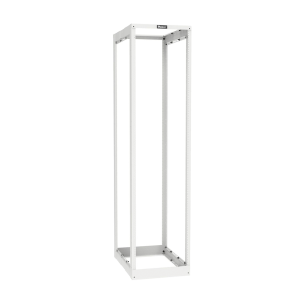 Rack de Cuatro Postes Estándar de 19", Rieles Roscados #12-24, Profundidad Ajustable de 23 a 42 in, 45 Unidades de Rack, Color Blanco