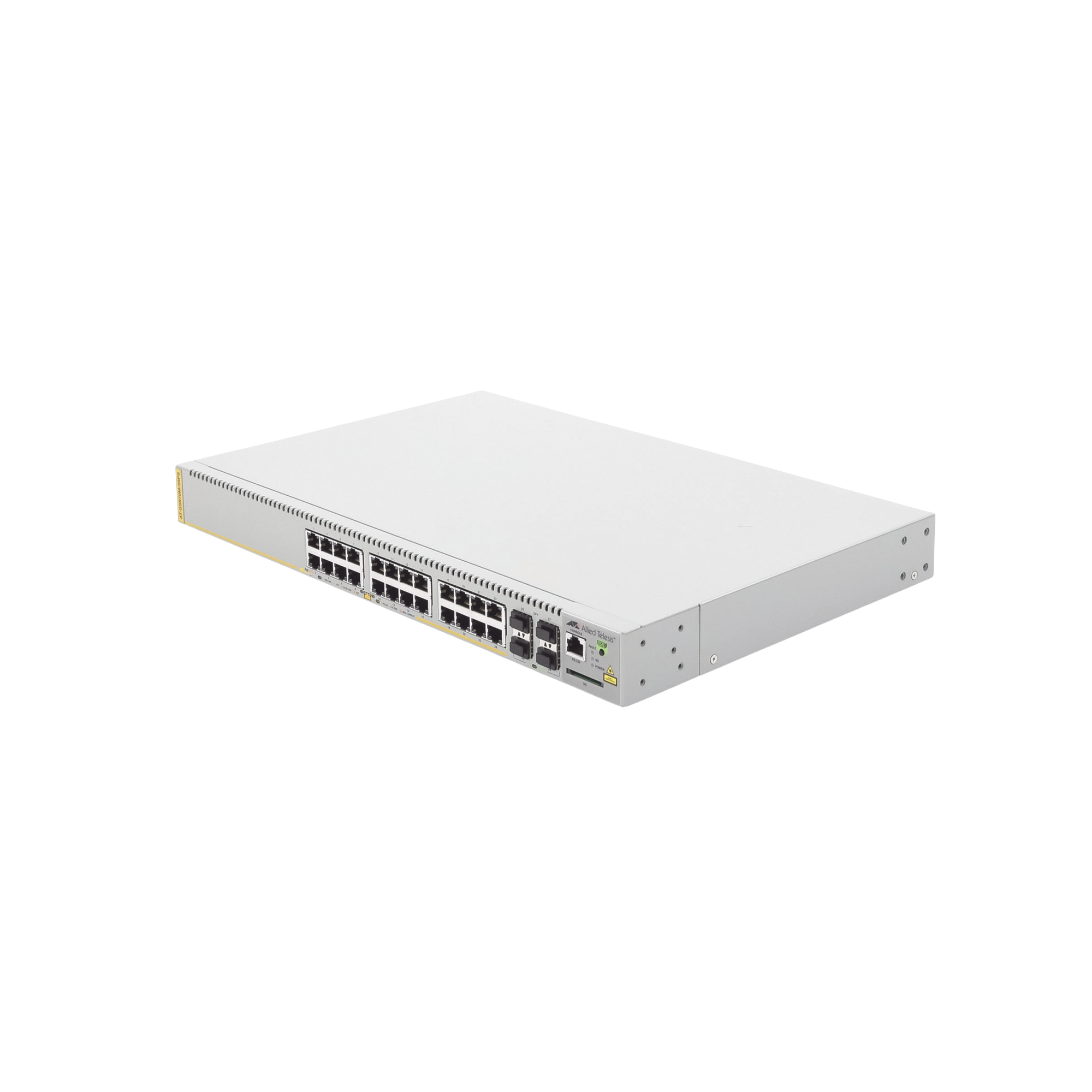 Switch PoE+ Administrable CentreCOM GS970M, Capa 3 de 24 Puertos 10/100/1000 Mbps + 4 SFP Gigabit, 370 W