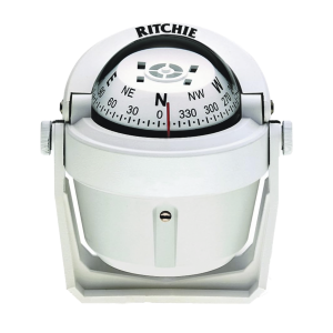Brújula serie Explorer en color blanco, con iluminación nocturna color verde.