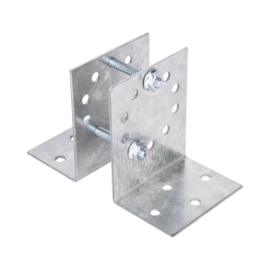 Base Multiposición para postes de paso o esquina en cercos electricos 100% Acero galvanizado.