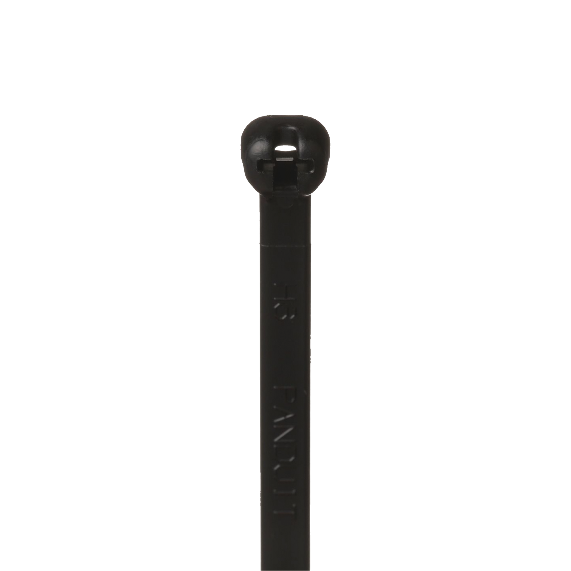 Cincho de Nylon 6.6 Dome-Top®, Con Lengüeta de Bloqueo de Acero Inoxidable, 203 mm largo x 4.7mm ancho, Color Negro, Exterior Resistente a Rayos UV, Paquete de 100pz