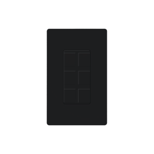 Placa de 6 puertos color negro