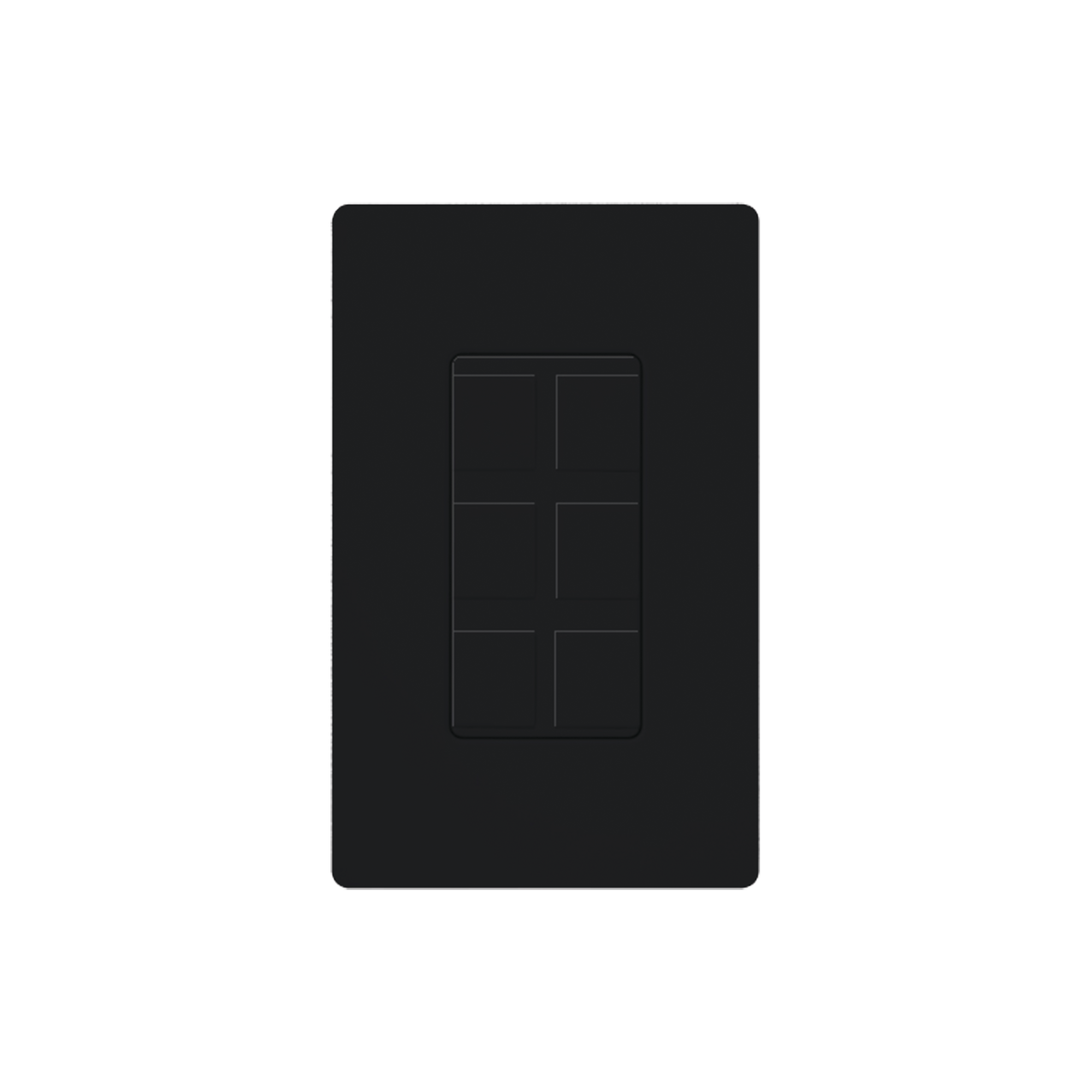 Placa de 6 puertos color negro