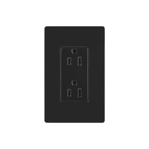 Tomacorriente, receptaculo convencional 120V, 15A, color negro.